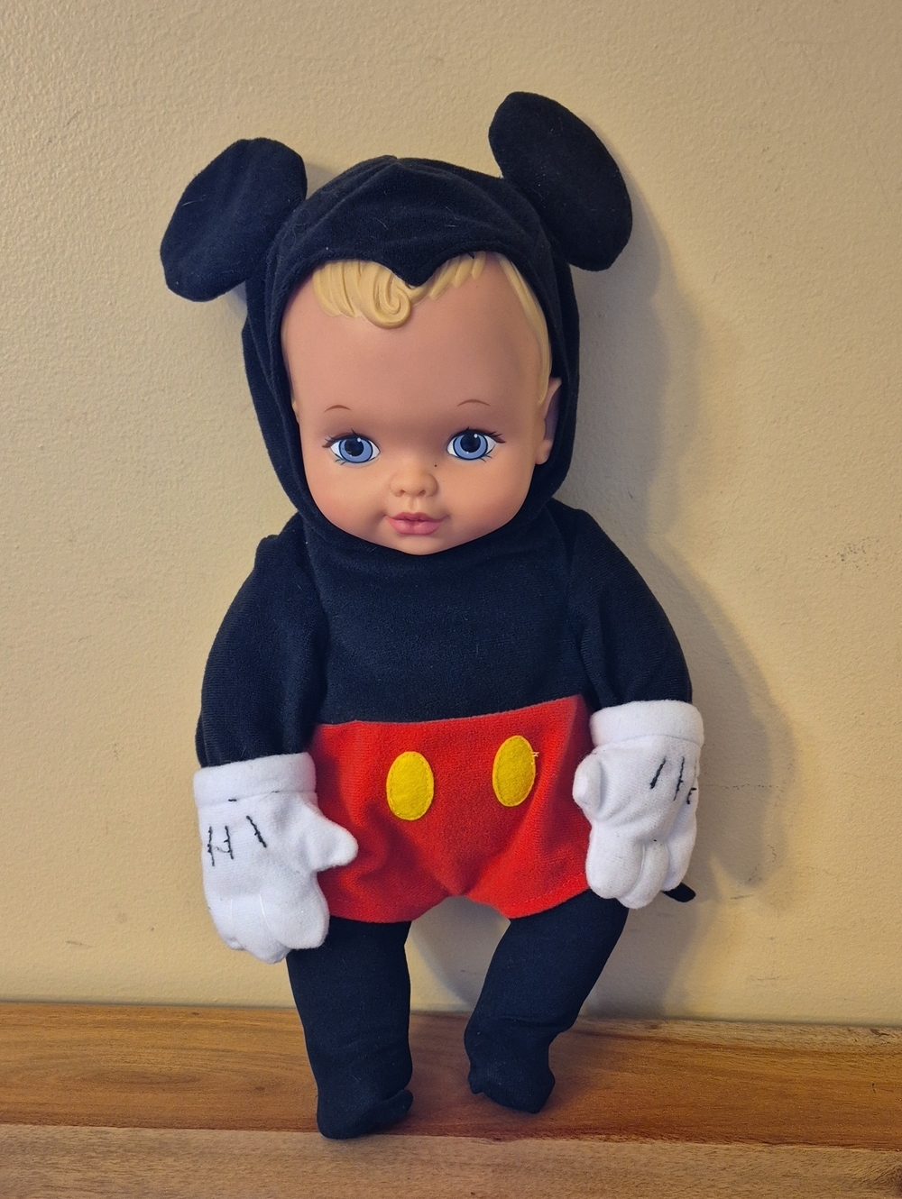 Vintage 1990 Water Babies Doll w/ Mickey Mouse Outfit